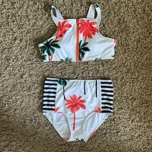 Black/white/green/orange bikini size S
